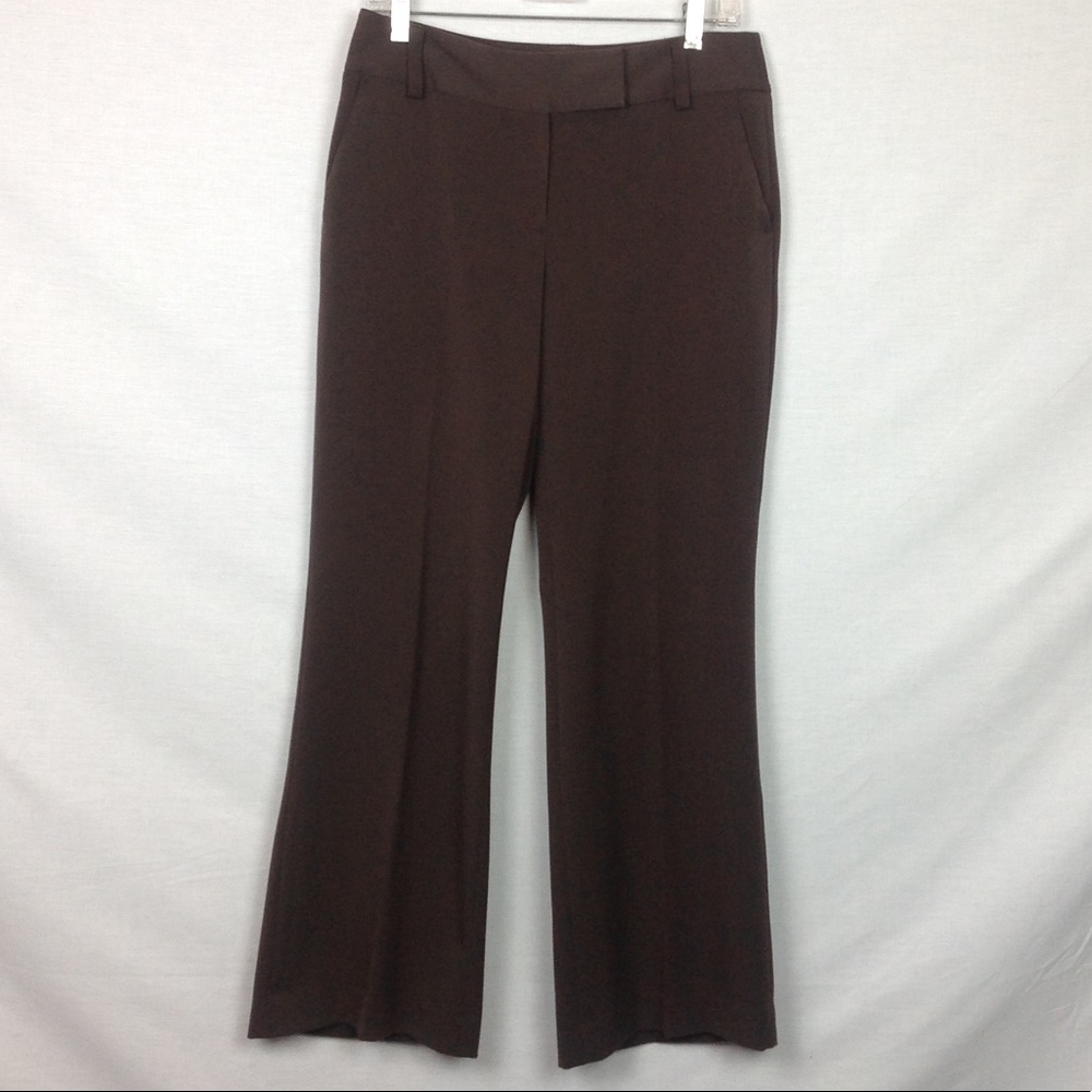 apt 9 petite Maxwell Dark Brown Dress Slacks sz 8P
